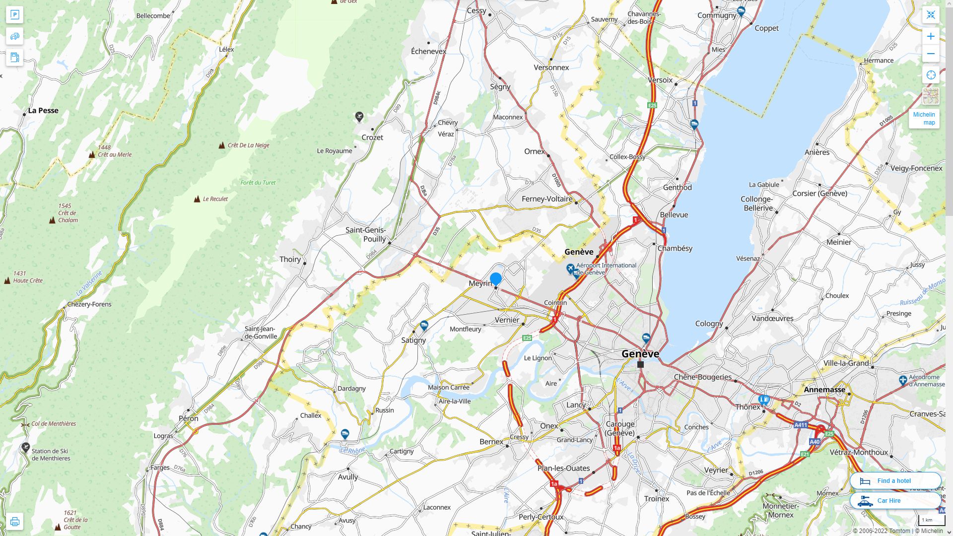 Meyrin Highway and Road Map